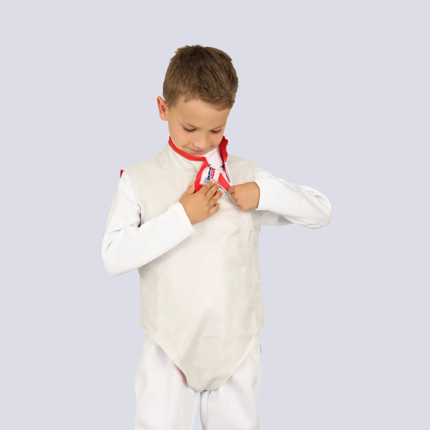 Prieur cuirasse électrique fleuret enfant lamé nickel