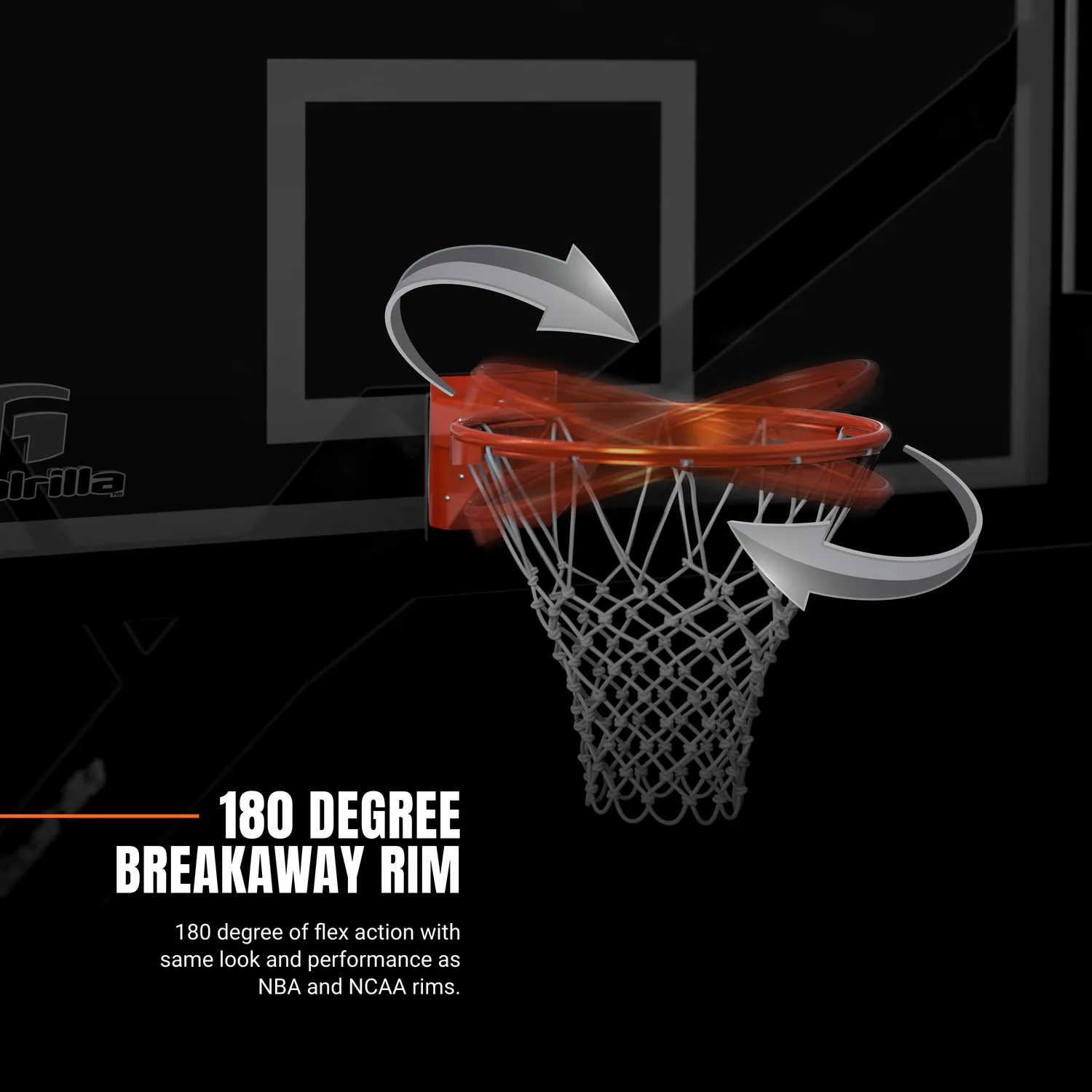 Goalrilla 180 cercle basket breakaway flexible intérieur extérieur