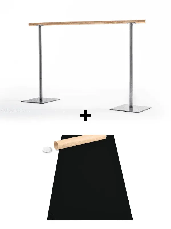 Dinamica Ballet Prima barre de ballet 1,5m + tapis Ondine portable