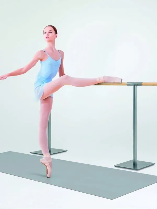 Dinamica Ballet Duo tapis danse reversible gris noir 200x100 cm