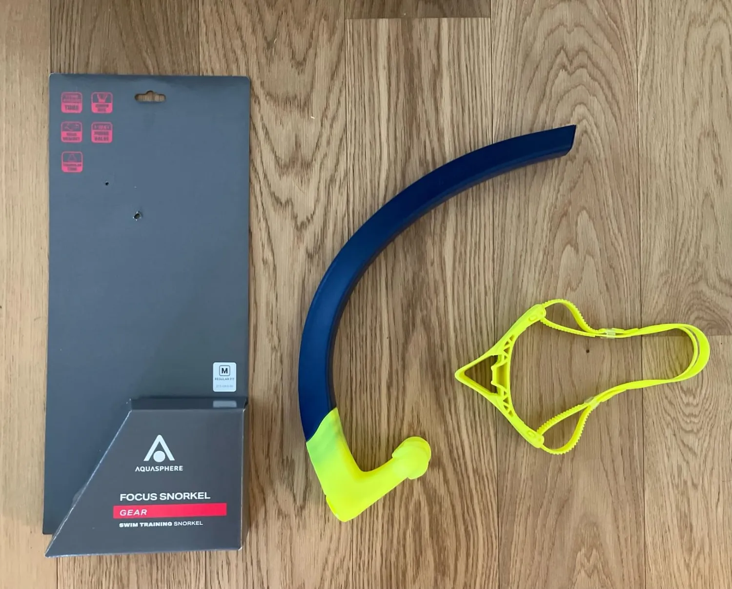 Aquasphere Focus tuba natation frontal silicone