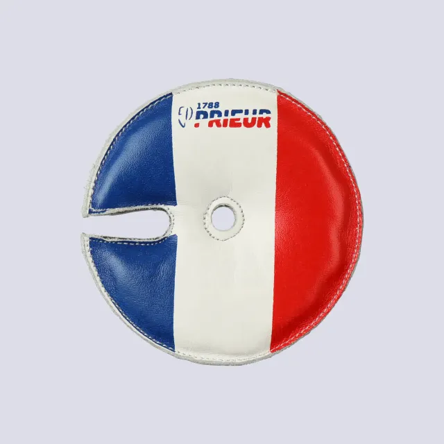 Prieur coussin fleuret France cuir matelassé