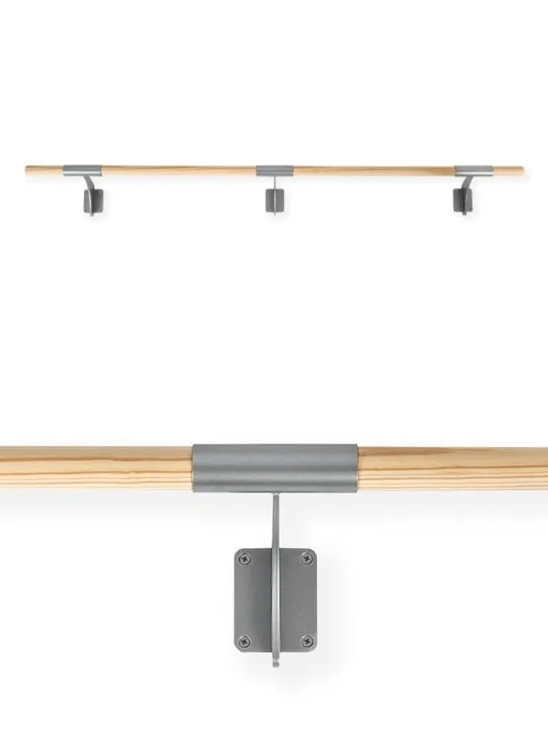 Dinamica Ballet Arabesque barre danse murale simple argent