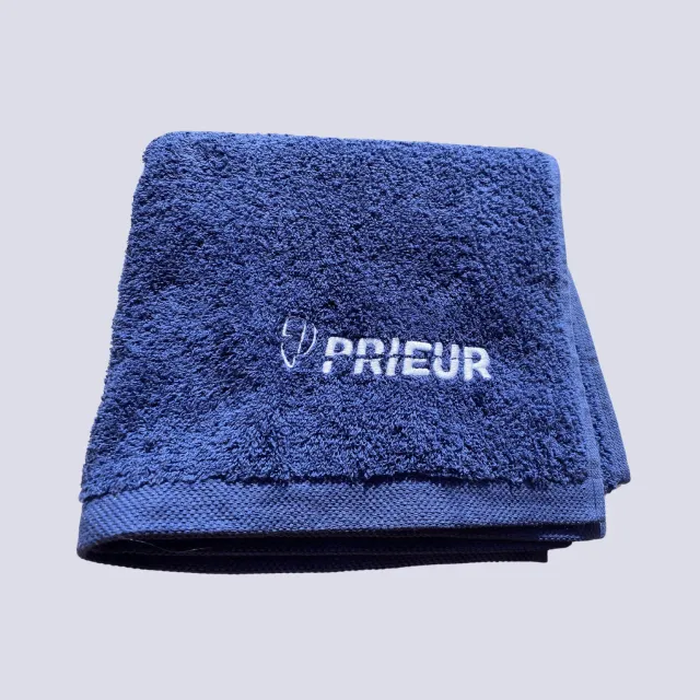 Prieur serviette éponge bleue coton 50x90