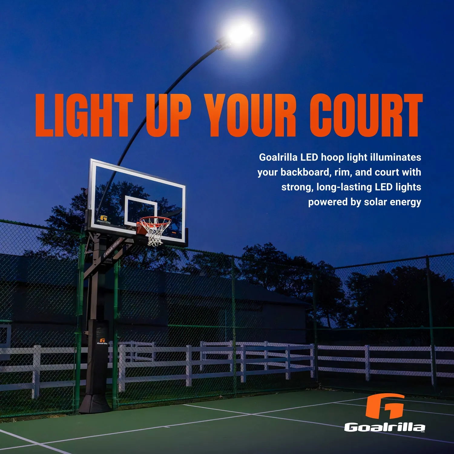 Goalrilla éclairage LED solaire panier basket 4000 lm