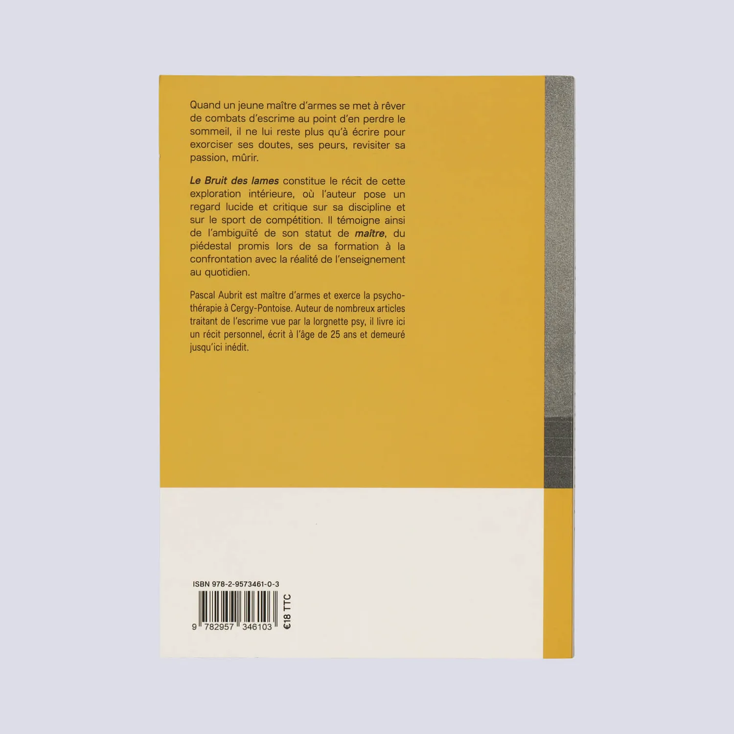 Le bruit des lames livre escrime Pascal Aubrit récit