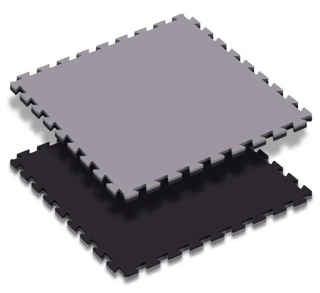 Paffen Sport tapis puzzle 100x100x2 cm noir/gris antidérapant