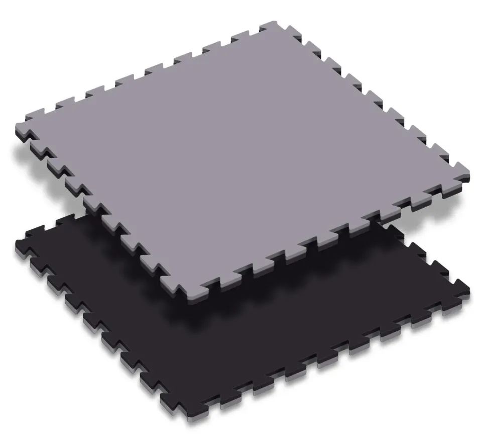 Paffen Sport tapis puzzle 100x100x2 cm noir/gris antidérapant