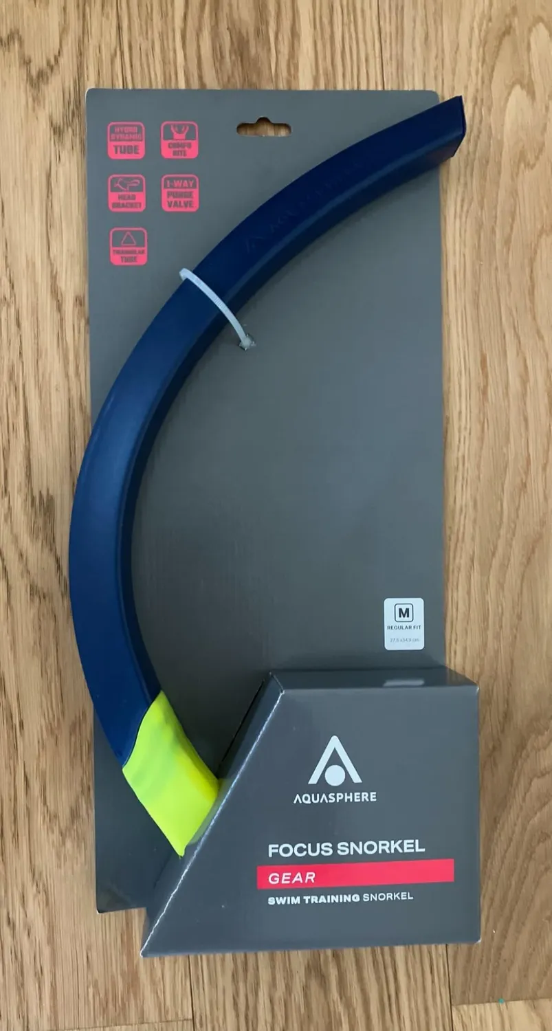 Aquasphere Focus tuba natation frontal silicone