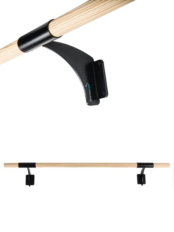Dinamica Ballet Arabesque Single Black barre ballet murale simple noire