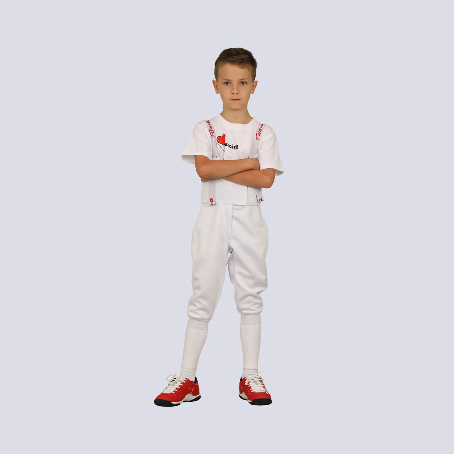 Prieur pantalon escrime enfant 350N 3 armes bretelles